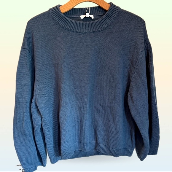 525 America Sweaters - 525 Born in Brooklyn Cropped Sweater XL NWT Storm Cloud Color